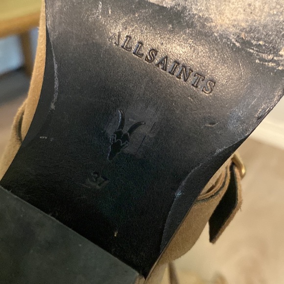 All Saints Katy Suede lace up Booties - Picture 9 of 13